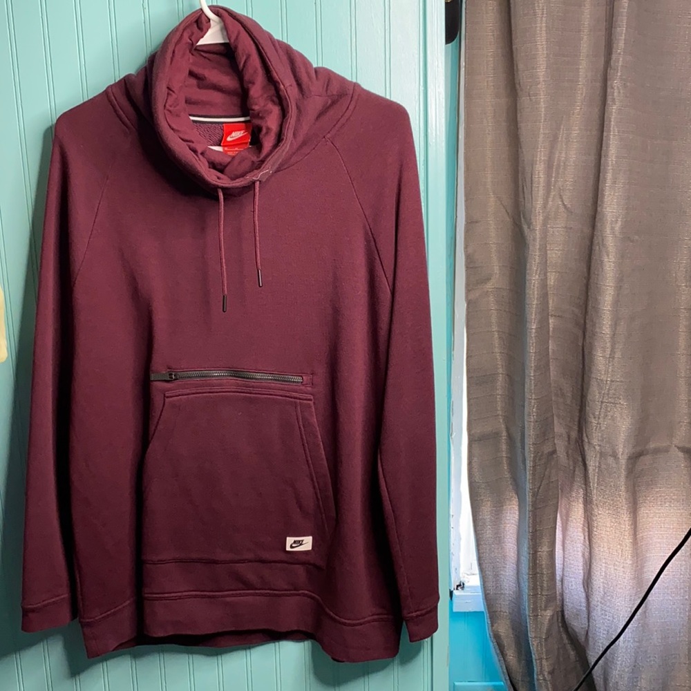 Nike cowl neck burgundy pull over